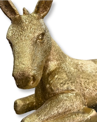 Figura Osiołka w kolorze złotym