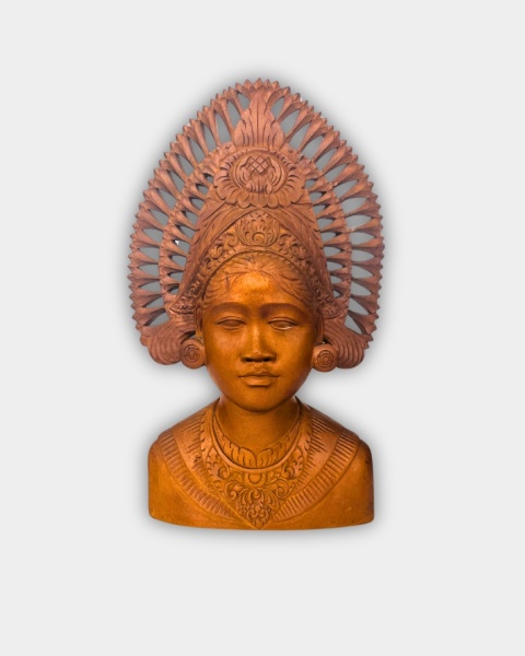Orientalna figurka z drewna
