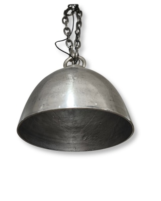 Lampa czasza metalowa stare srebro