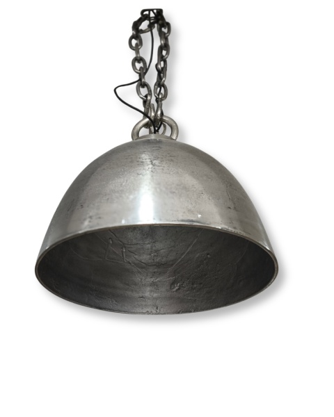 Lampa czasza metalowa stare srebro