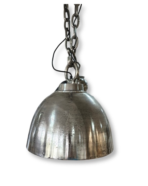 Lampa czasza metalowa stare srebro