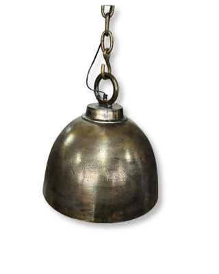 Lampa czasza metalowa stare złoto