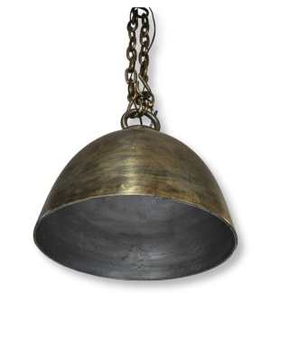 Lampa czasza metalowa stare złoto
