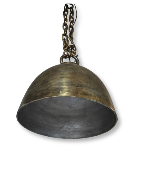 Lampa czasza metalowa stare złoto