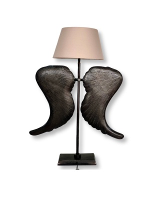 Lampa stołowa skrzydła czarne