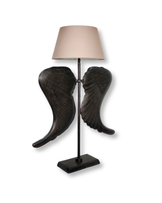 Lampa stołowa skrzydła czarne