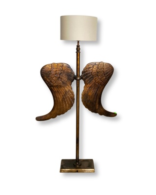 Lampa stojąca skrzydła mosiądz