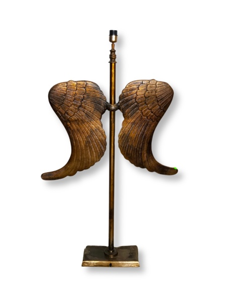 Lampa stojąca skrzydła mosiądz