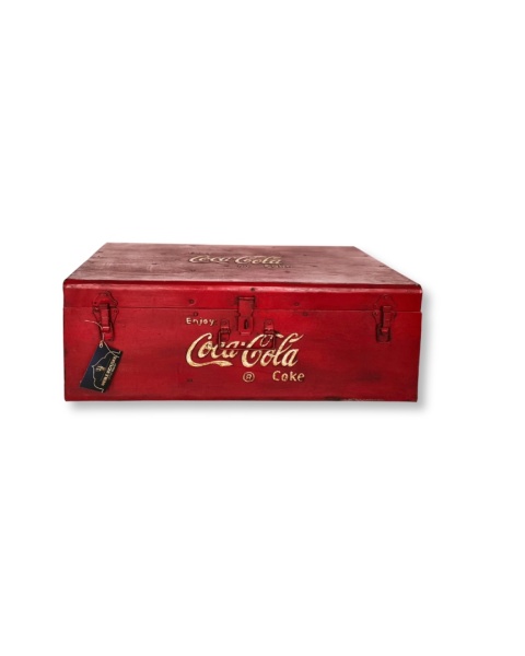 Zestaw 3 skrzynek metalowych Coke
